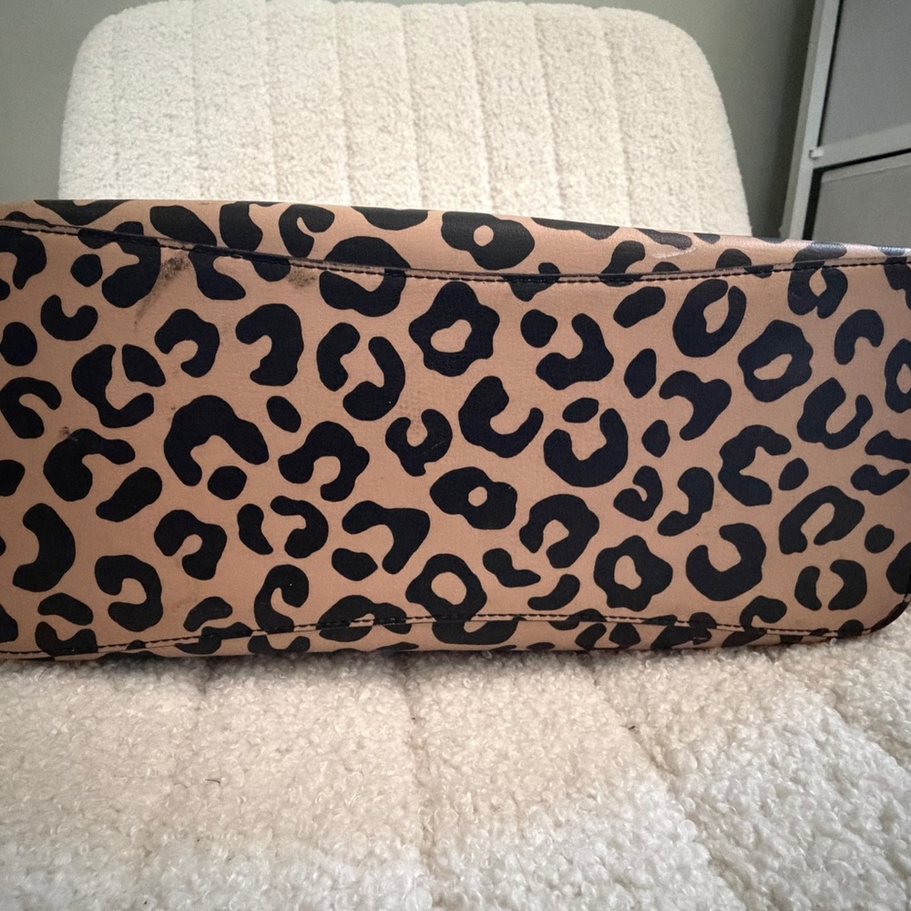 Kate Spade New York Leopard Print Tote Bag Crossbody Satchel Purse - Picture 5 of 5